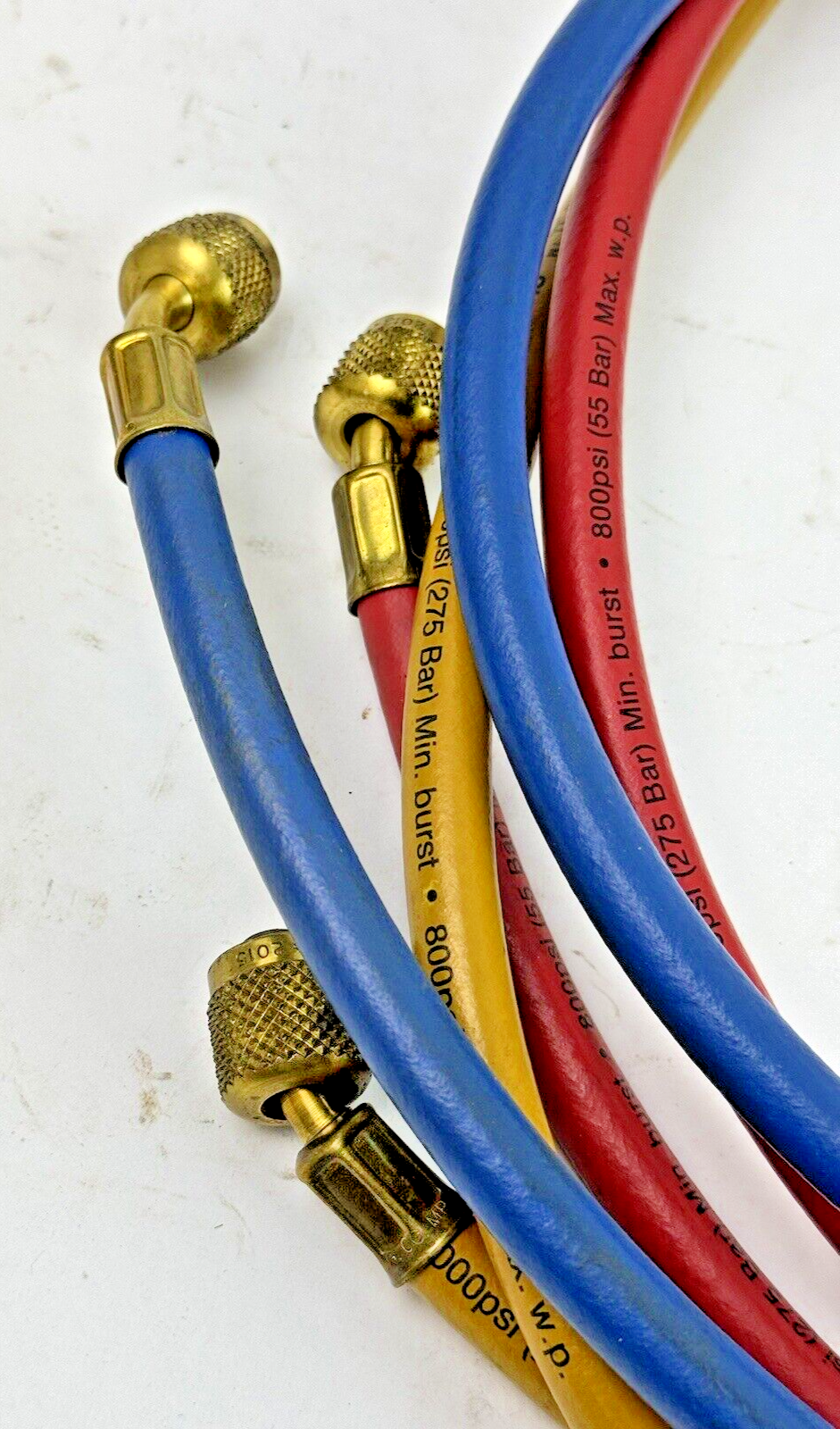 YELLOW JACKET - 22986 - PLUS II 72" 1/4" CHARGING HOSES -RED, YELLOW, BLUE