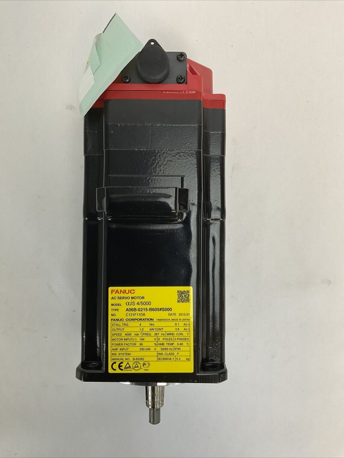 FANUC A06B-0215-B605#S000 AC SERVO MOTOR OUTPUT 1.0kW 3.6A AMP INPUT 200-240VAC