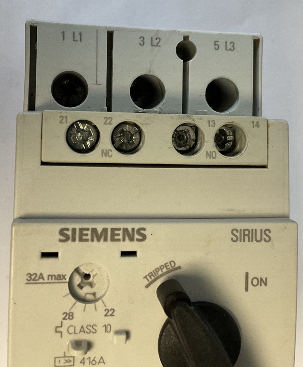 SIEMENS 3RV1031-4EA10 MOTOR STARTER 50/60HZ 600V 22-32A 6KV 125A
