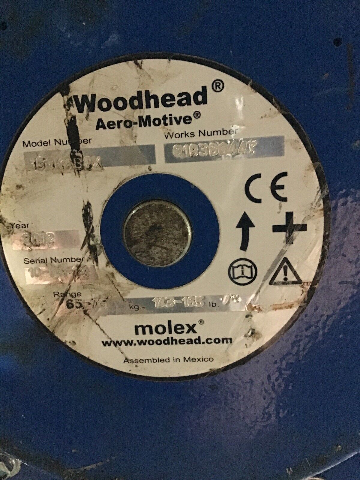 WOODHEAD AERO-MOTIVE 156KABCX TOOL BALANCER 65-75KG 143-165LB