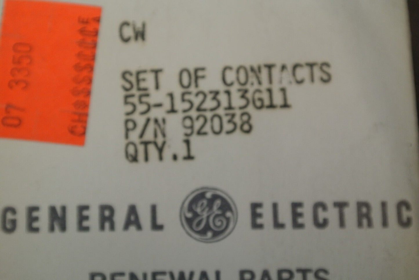 GENERAL ELECTRIC 55-152313G11 CONTACTS SET / NEW SURPLUS / 92038 / 55152313G11