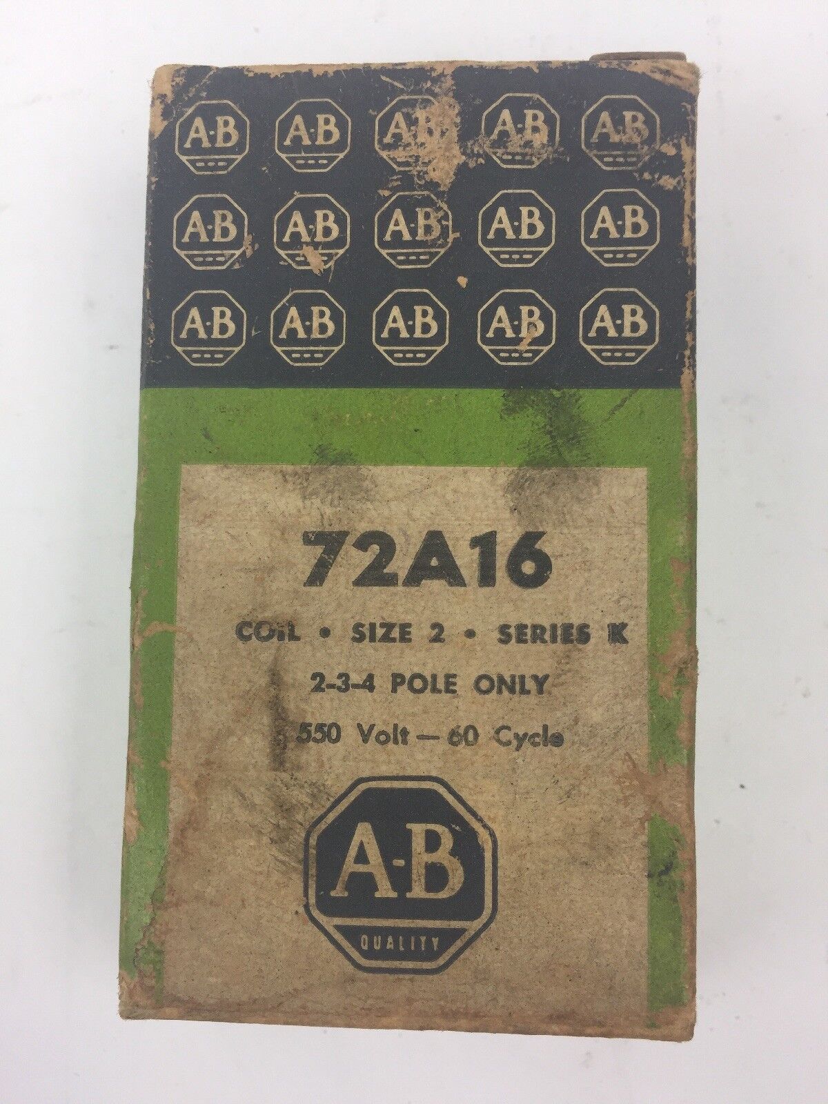 ALLEN BRADLEY 72A16 COIL SIZE 2 SERIES K 2-3-4 POLE ONLY 550V 60CY