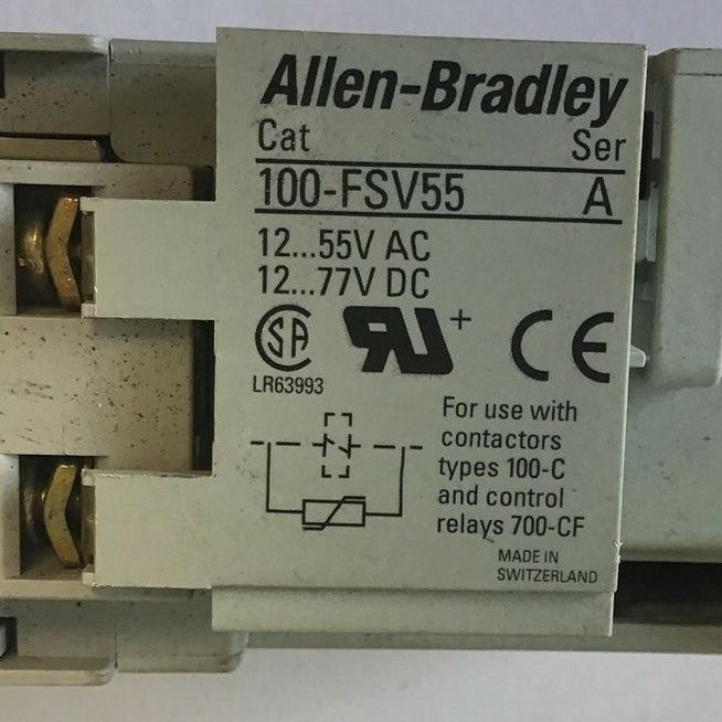 ALLEN BRADLEY 700-CF220Z* CONTACTOR SER.A 600VAC 25A 3PH W/ 100-FSV55