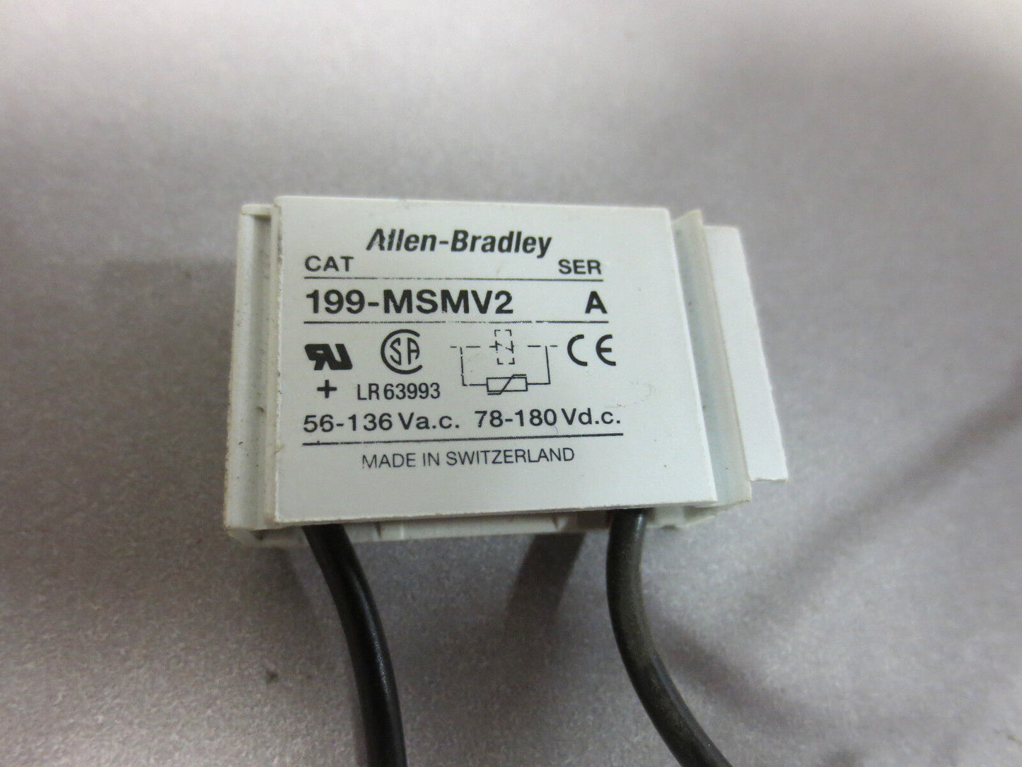 ALLEN-BRADLEY 199-MSMV2 SURGE SUPRESSOR Ser. A