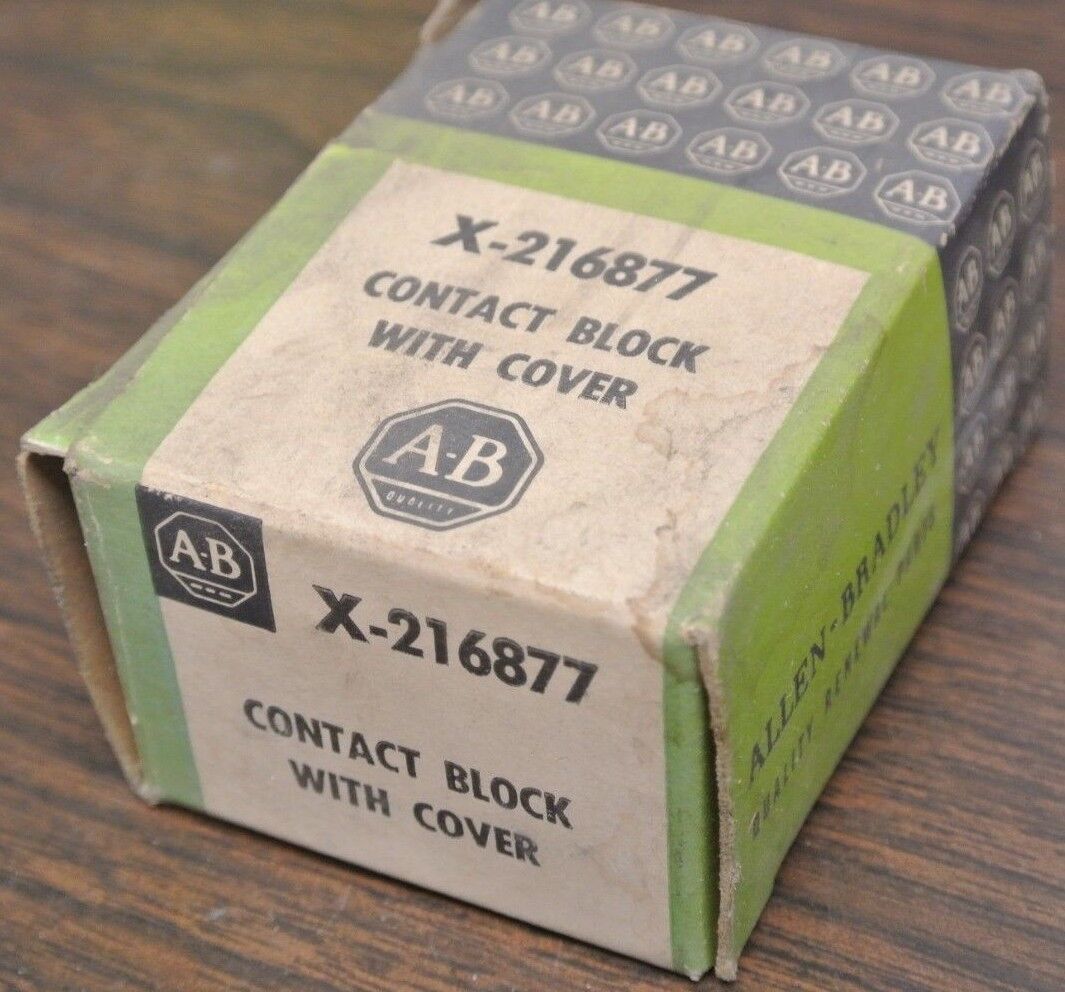 ALLEN-BRADLEY X-216877 CONTACT BLOCK with COVER / NEW SURPLUS