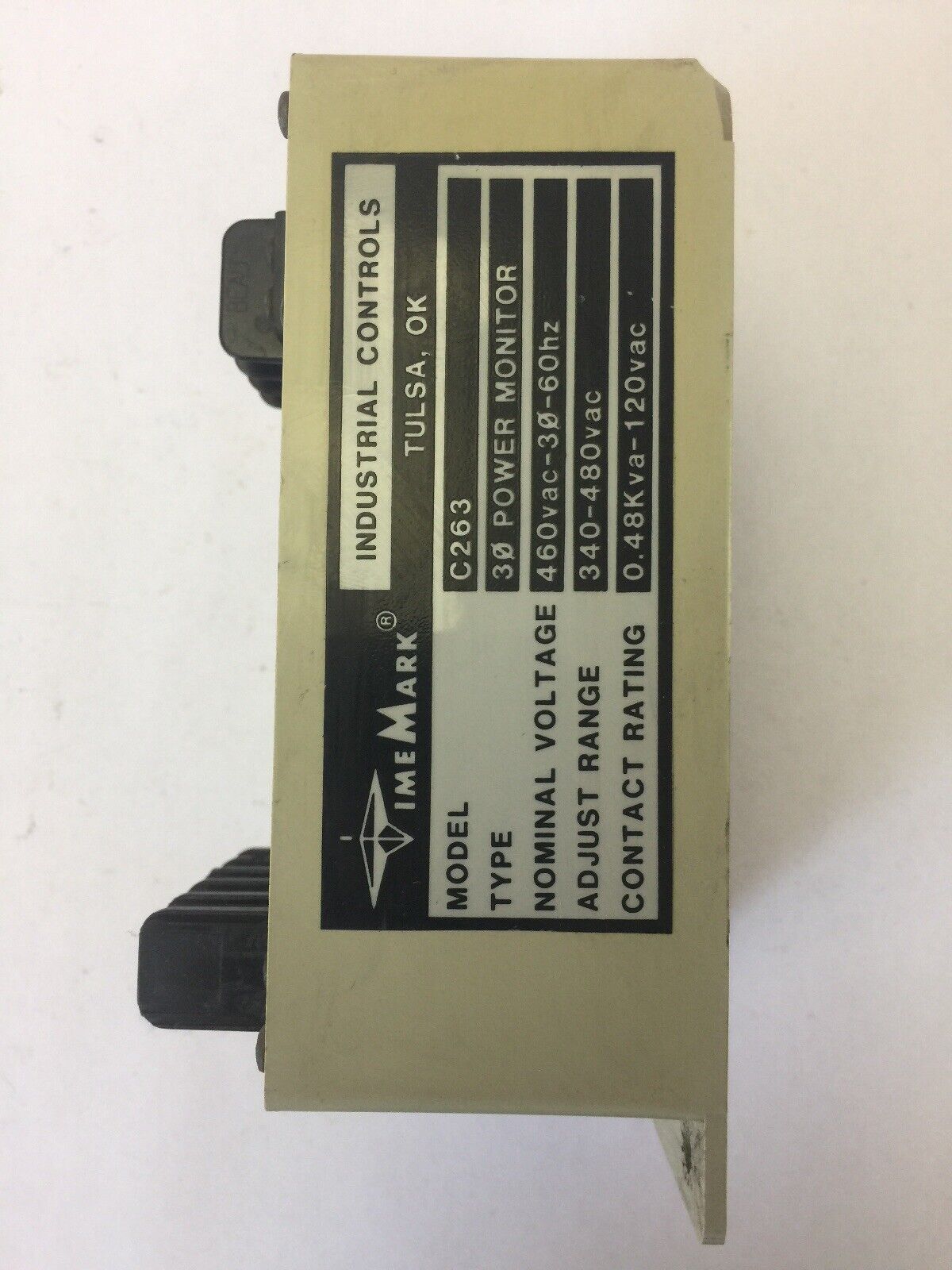 TIME MARK INDUSTRIAL CONTROLS C263 3-PHASE POWER MONITOR 340-480VAC