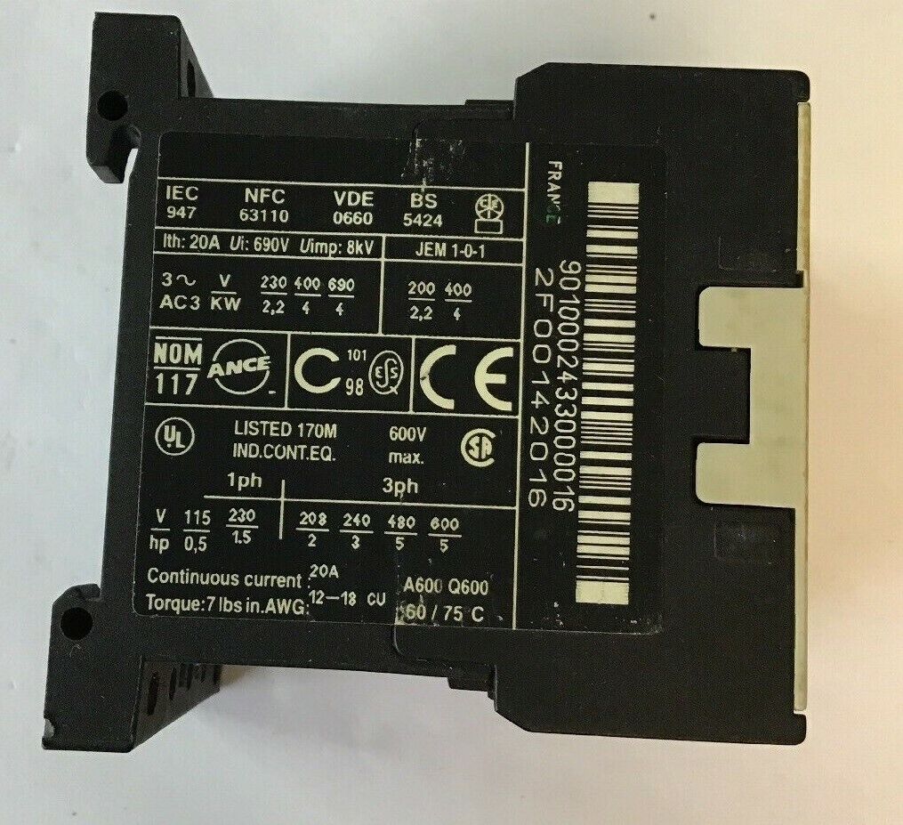 TELEMECANIQUE LP4K 0901 BW3 CONTACTOR 600VAC 20A***LOTOF2***