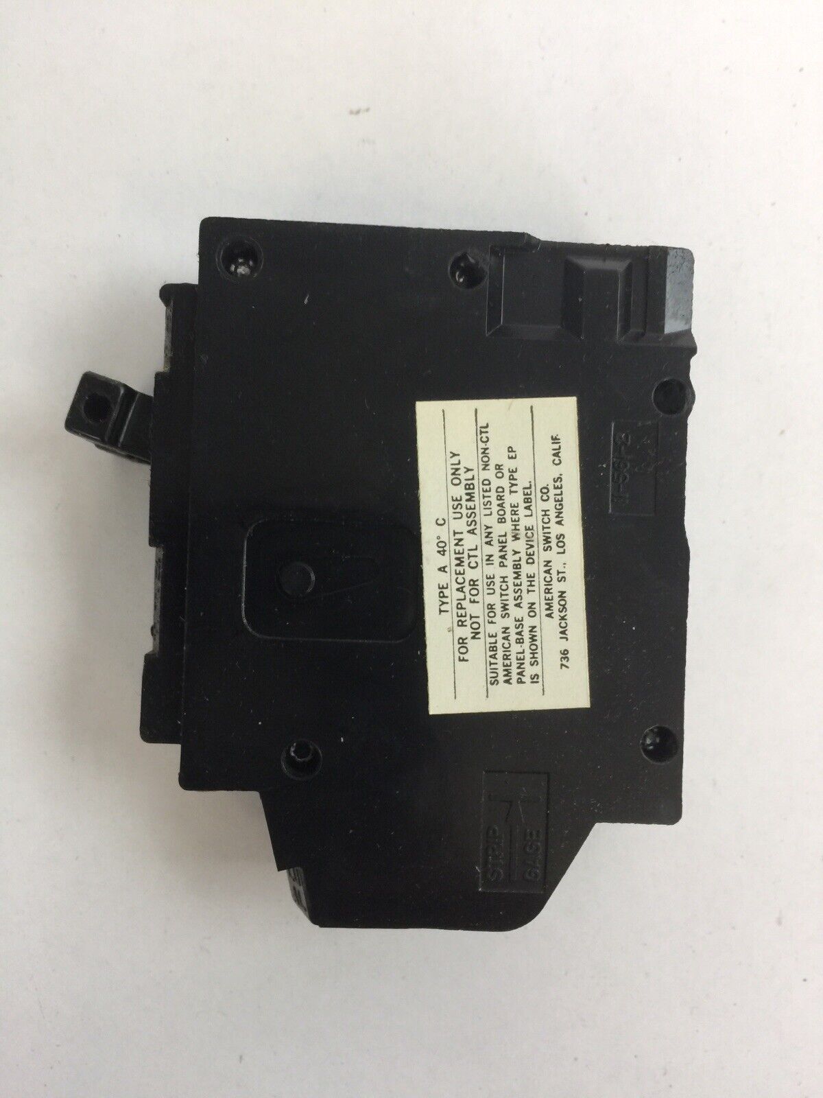 AMERICAN SWITCH A-1515 CIRCUIT BREAKER 15/15A 2P 120/240VAC TYPE A ***lotof2***