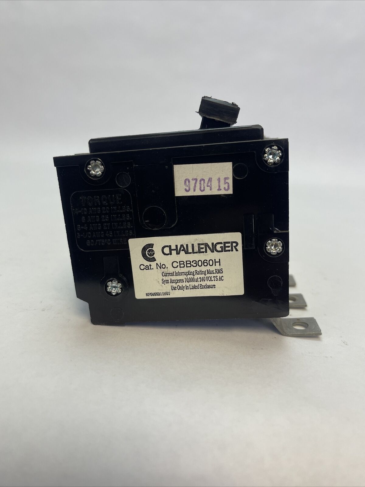 CHALLENGER CBB3060H CIRCUIT BREAKER 60AMP 3POLE 240VAC