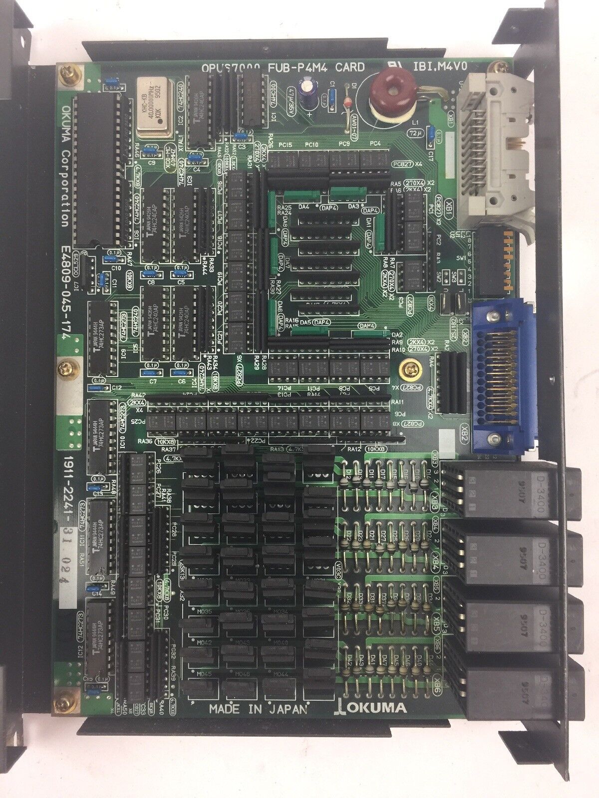 OKUMA FUB-P4M4 E4809-45-174 PC BOARD 1911-2241-31 024