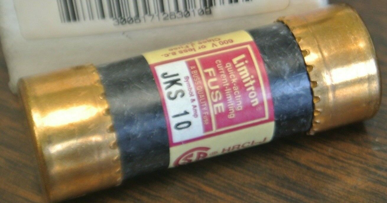 LOT of 4 / BUSSMANN JKS10 LIMITRON CLASS J QUICK-ACTING FUSE / NEW SURPLUS