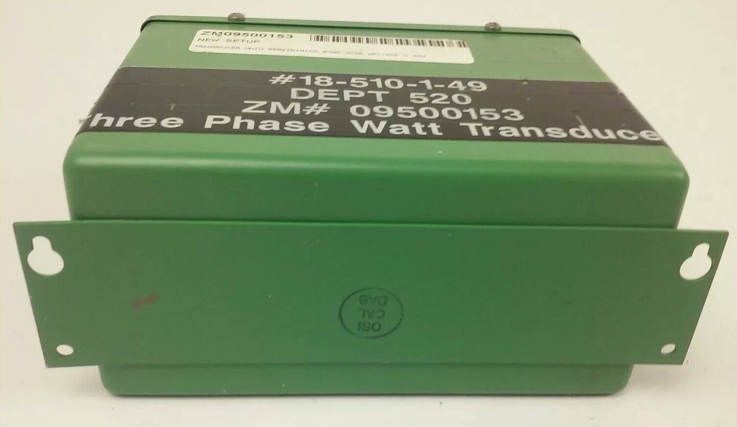 OHIO SEMITRONIC, GW5-022E AC WATT TRANDUCER, 3PH, 3W, TWO ELEMENT, 0-150V, 0-20A