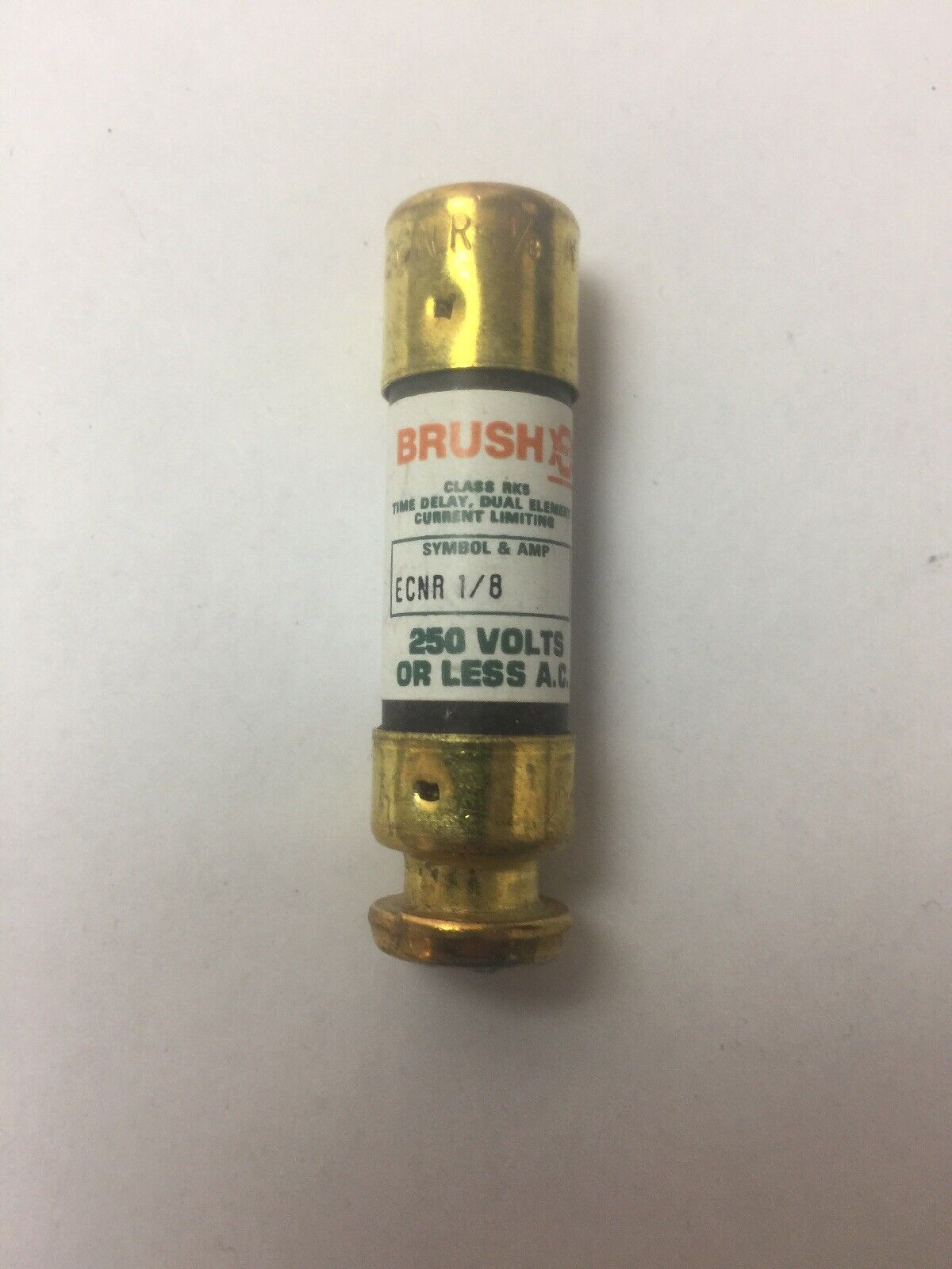 BRUSH/RELIANCE ECNR 1/8 FUSE 250VAC 1/8AMP (LOT OF 10)