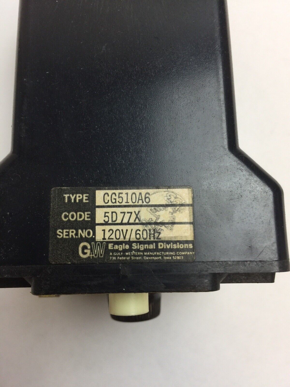 EAGLE SIGNAL CONTROLS CG510A6 TIME DELAY RELAY 5D77X