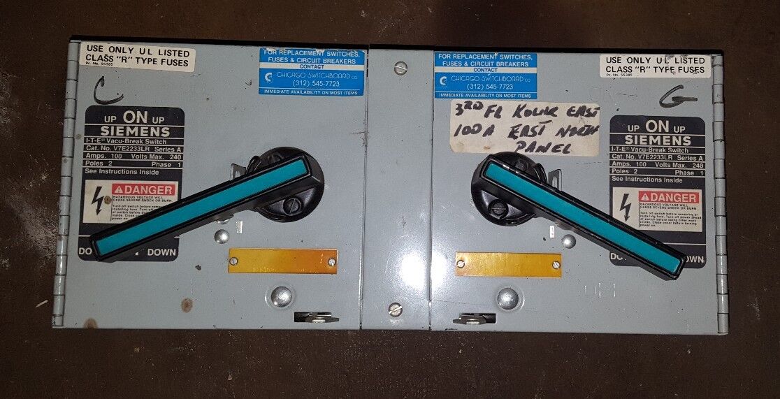 V7E2233LR ITE Circuit Breaker Company Vacuum Break Switch 100A 2P 250V