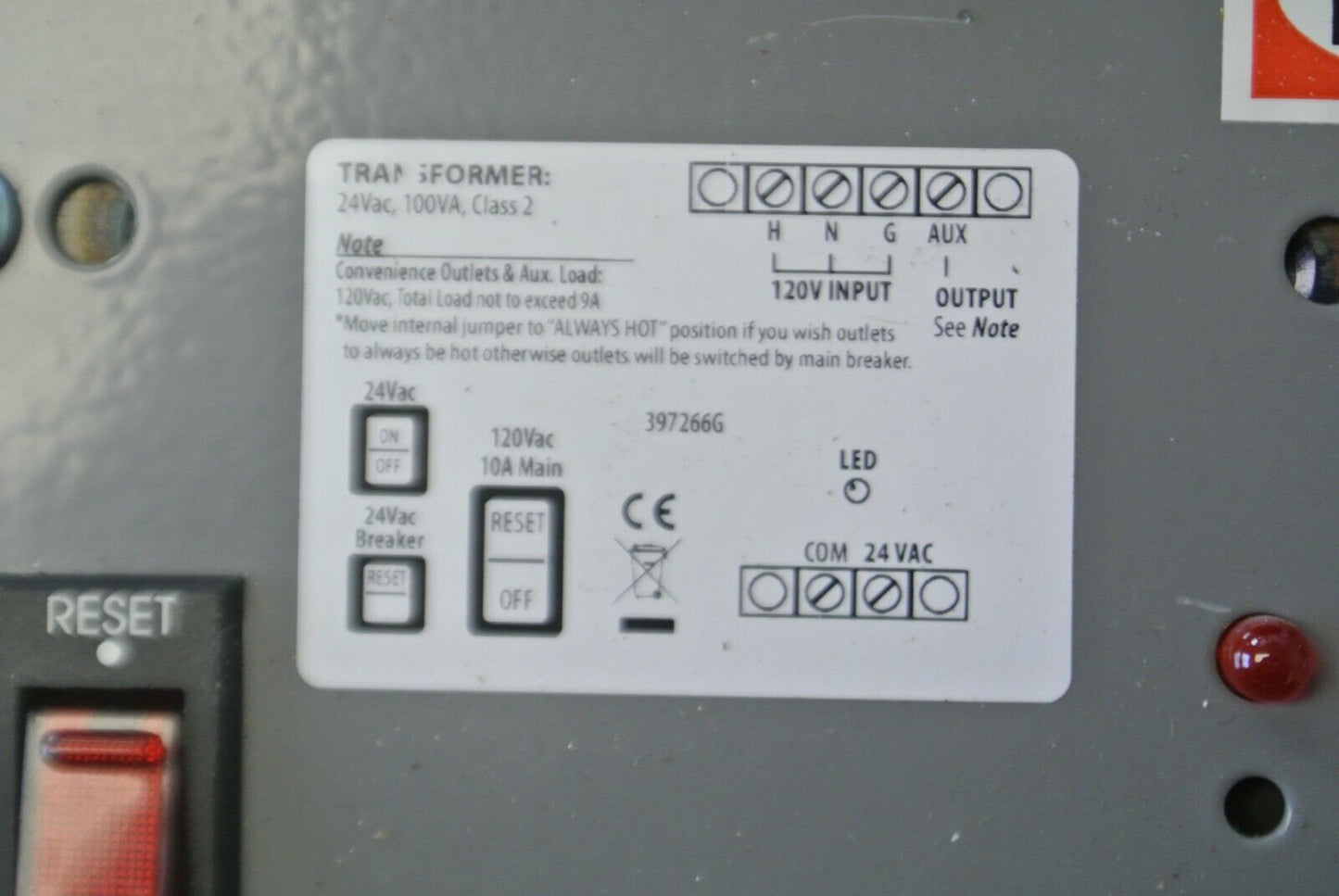 FUNCTIONAL DEVICES PSB100AB10 POWER SUPPLY + MH1000 ENCLOSURE / 24VAC-120VAC