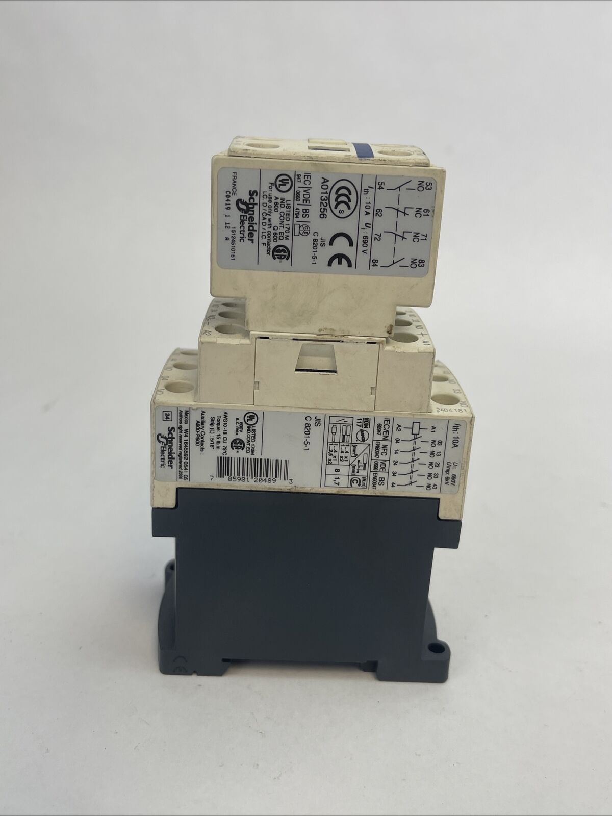 TELEMECANIQUE CAD50BD CONTACTOR 10A 600VAC COIL 24VDC LADN22 LA1 DN22 AUXILIARY