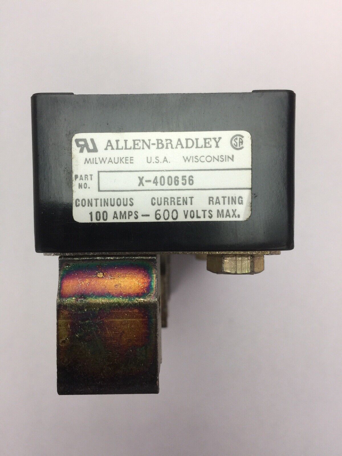 ALLEN BRADLEY X-400656 FUSE BLOCK ASSEMBLY 600V 100AMP