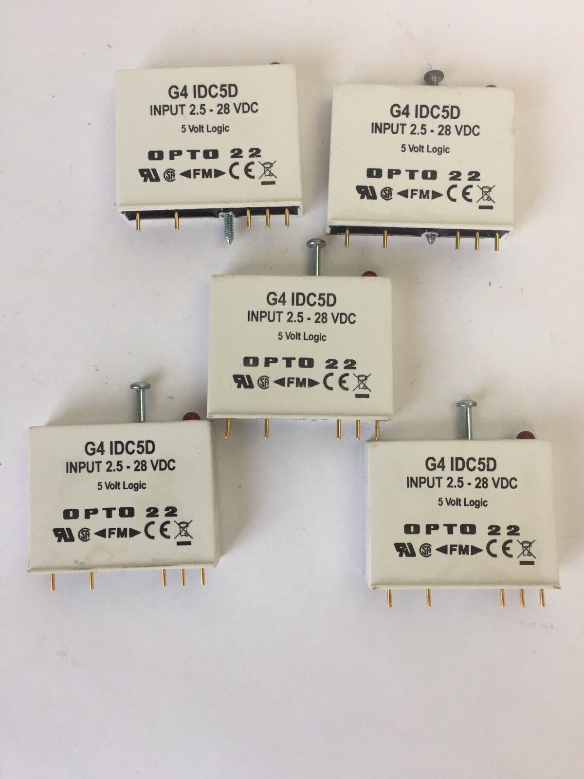 OPTO 22 G4IDC5D INPUT 2.5-28VDC 5 VOLT LOGIC (LOT OF 5)
