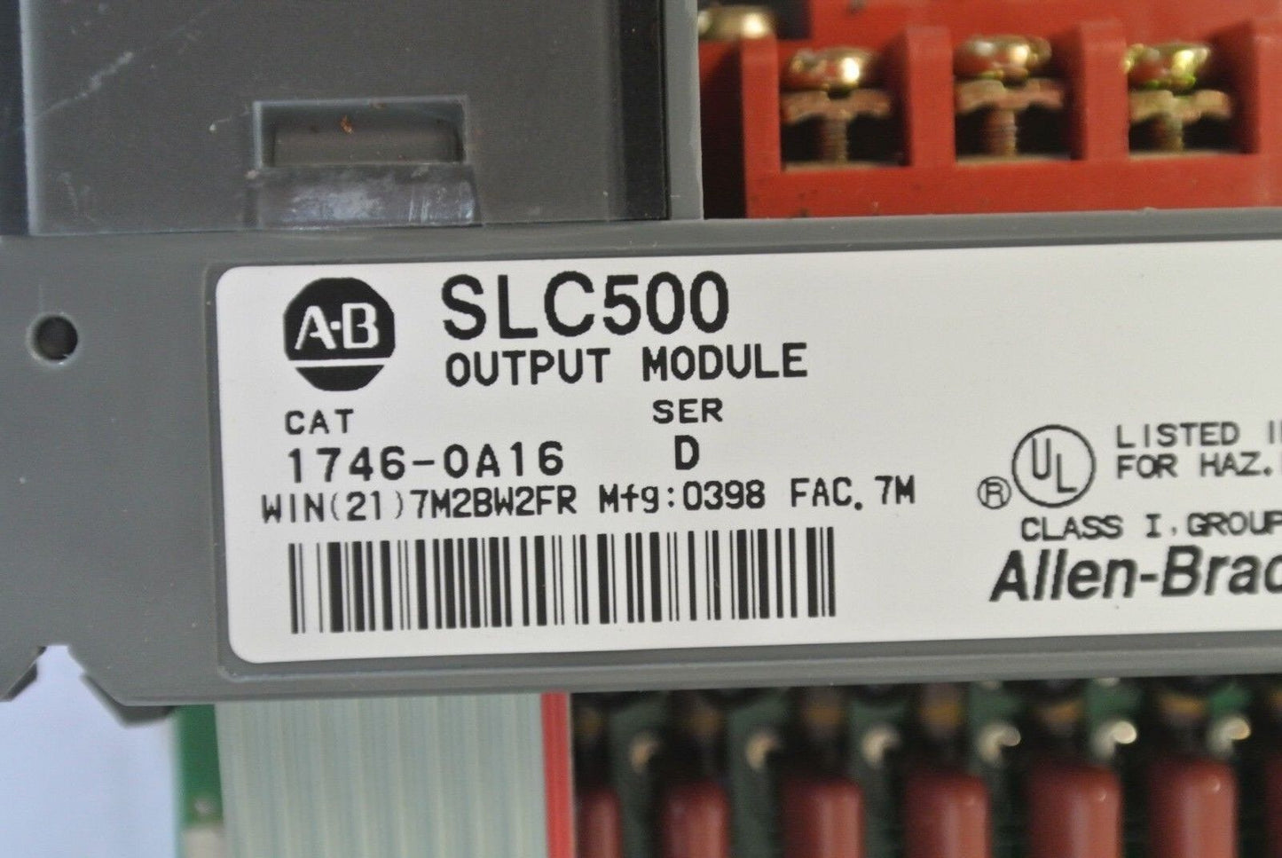ALLEN-BRADLEY 1746-OA16 & 1746-IA16 - ONE EACH - OUTPUT & INPUT MODULES NO COVER