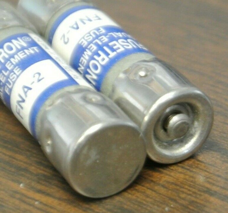 LOT of 5 / BUSS FNA2 FUSETRON DUAL-ELEMENT FUSE / 2A / 125V / NEW SURPLUS FNA 2