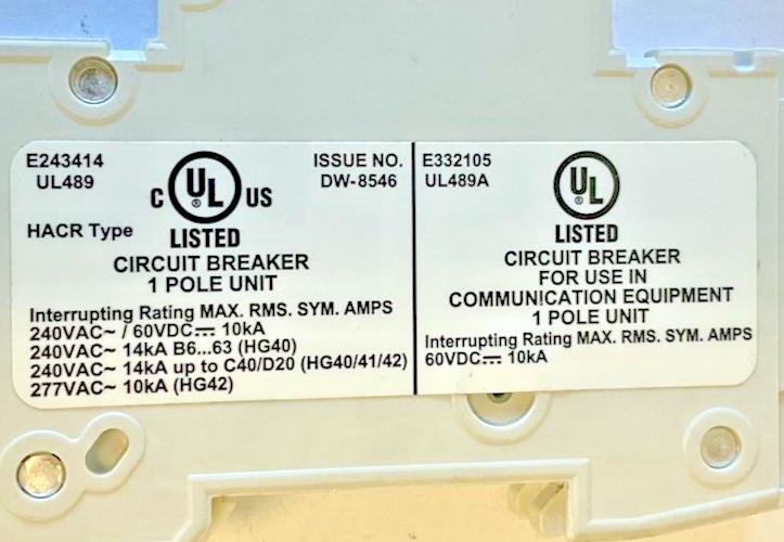 SIEMENS 5SJ4110-7HG40 CIRCUIT BREAKER 10A CHAR.C TYPE HSJ 230V ***LOTOF2***