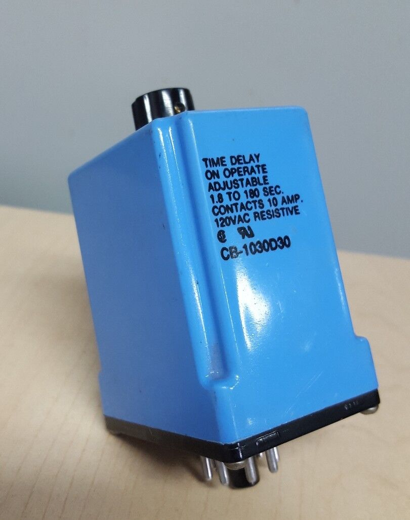 POTTER BRUMFIELD RELAY CB-1030D-30 TIME DELAY 24VDC 1.8 TO 180 SEC 10AMP