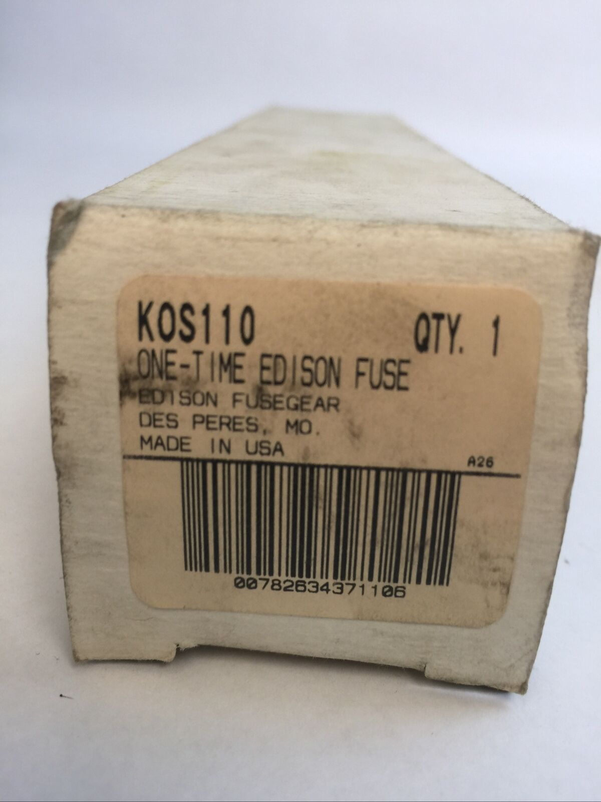 EDISON KOS110 ONE-TIME CLASS H FUSE 110AMP 600VAC