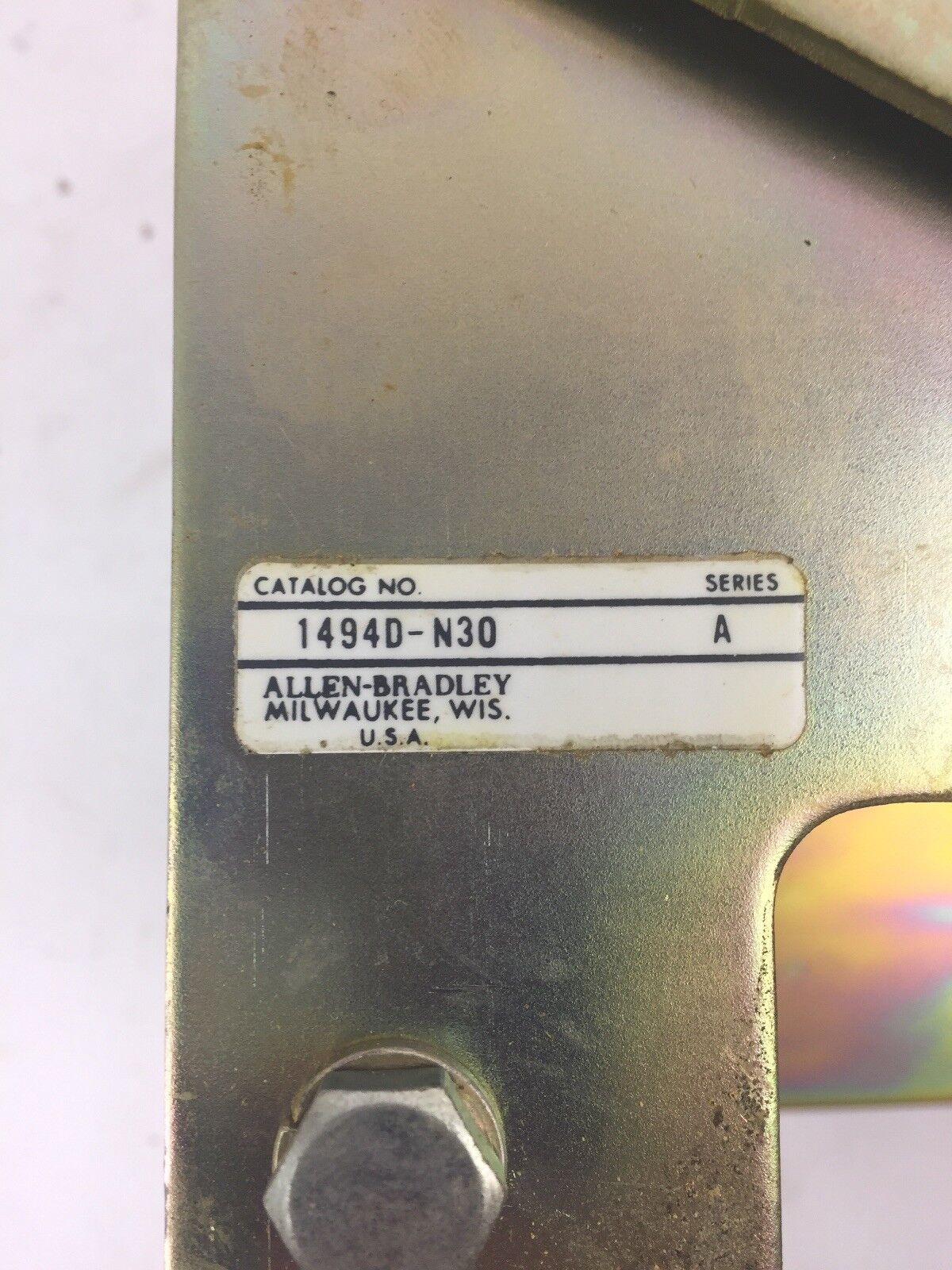 ALLEN BRADLEY 1494D-N30 FLANGE MOUNTED OPERATOR SLIDE MECHANISM