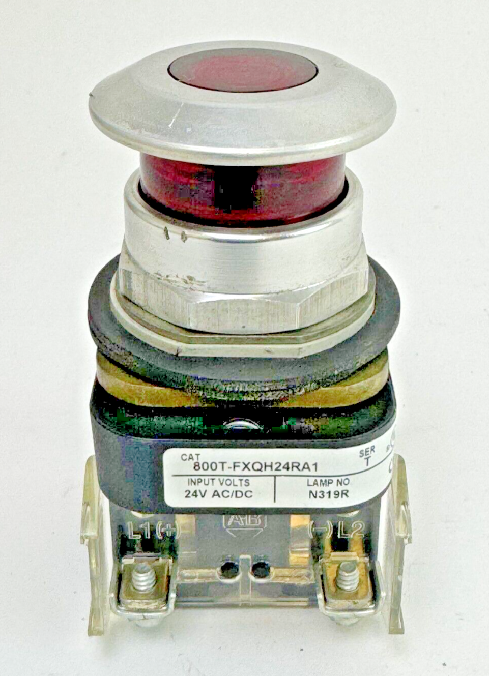 ALLEN-BRADLEY - 800T-FXQH24RA1 SER. T -RED MUSHROOM PUSH/PULL BUTTON W/ 800T-XA1