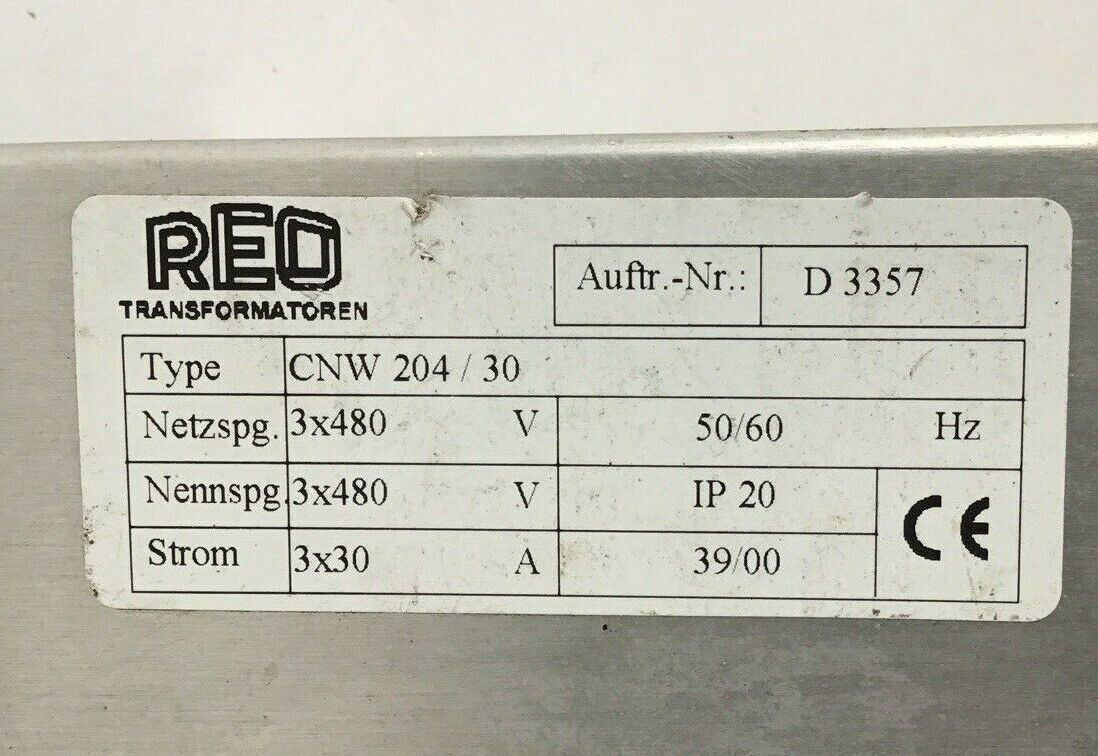 REO CNW 240/30 LINE FILTER 30 AMP 480V