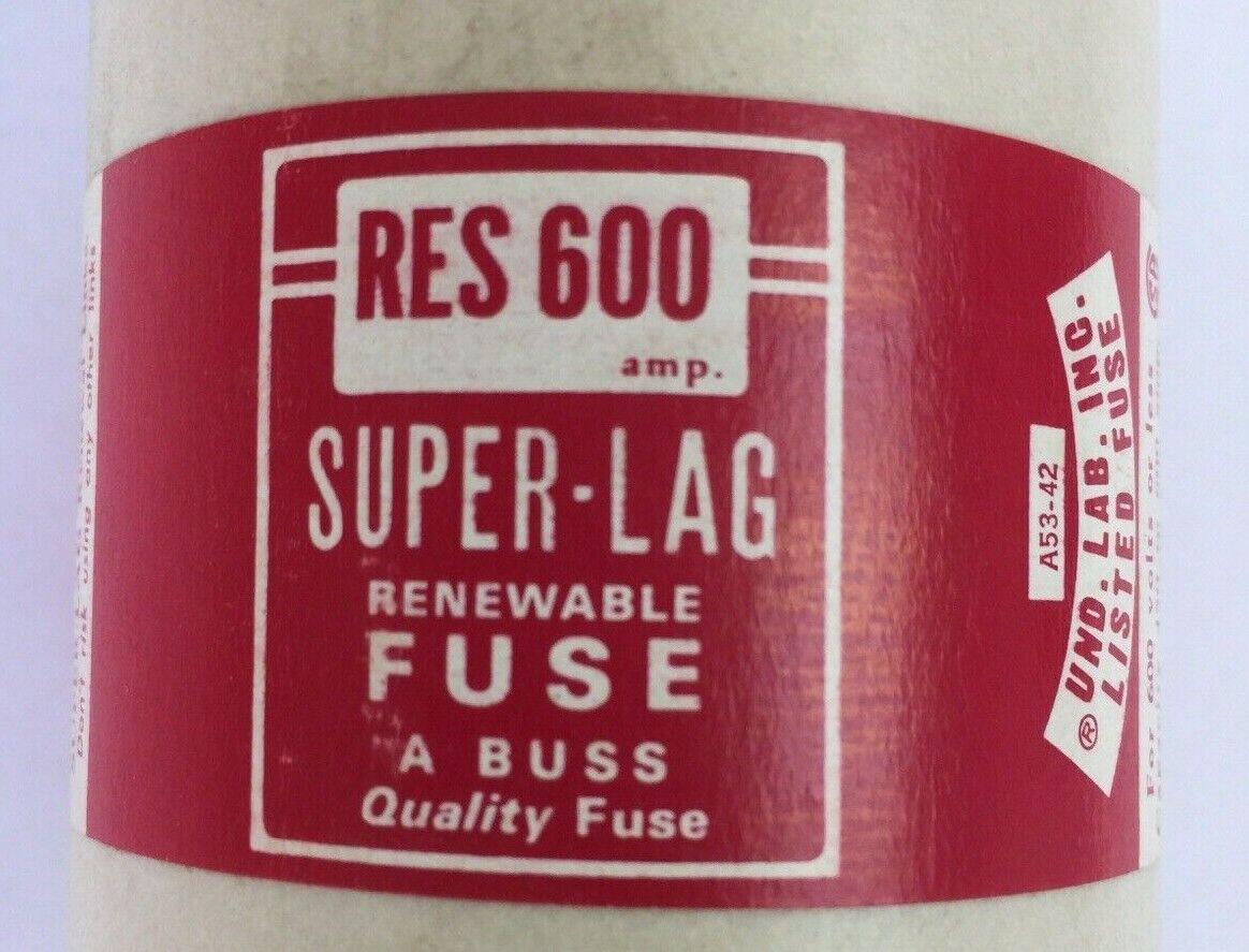 BUSSMAN RES600 SUPER-LAG RENEWABLE FUSE 600AMP 600V