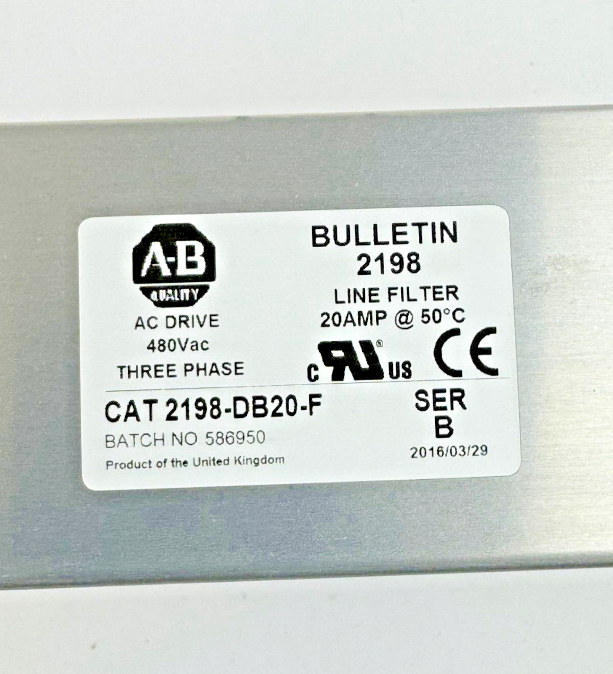 ALLEN-BRADLEY - 2198-DB20-F SER. B - AC DRIVE - 480 VAC, 3 PH, 20 A