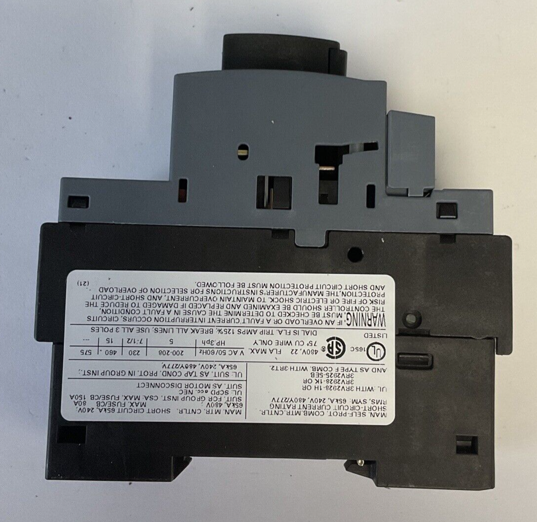 SIEMENS 3RV2021-4CA10 MANUAL MOTOR STARTER