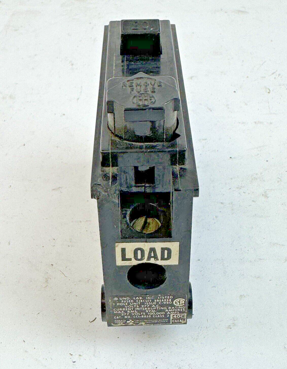 ITE - CC1B020 - MOLDED CASE BOLT-ON FUSED CIRCUIT BREAKER - 1 POLE/277VAC/20A