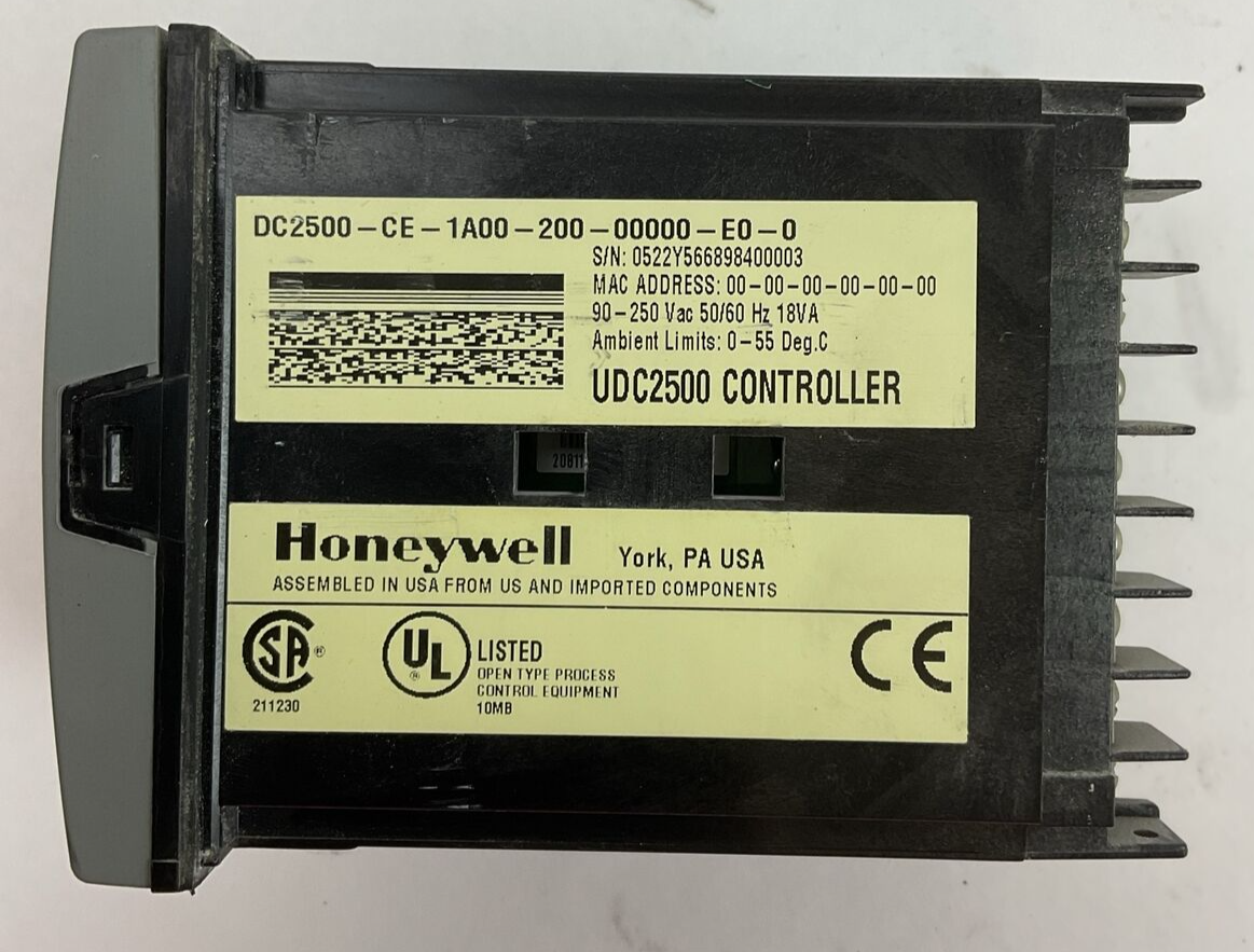 HONEYWELL DC2500-CE-1A00-200-00000-E0-0 UNIVERSAL DIGITAL CONTROLLER 90-250VAC