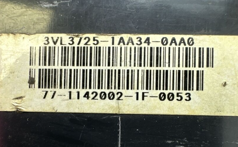 SIEMENS 3VL3725-1AA34-0AA0 CIRCUIT BREAKER 250A 3P 600VAC 250VDC 3VL9325-7DC35