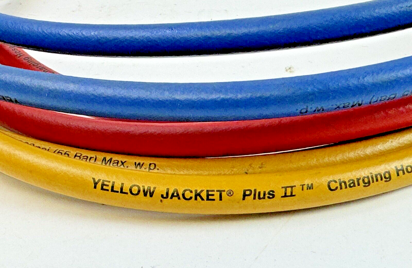 YELLOW JACKET - 22986 - PLUS II 72" 1/4" CHARGING HOSES -RED, YELLOW, BLUE