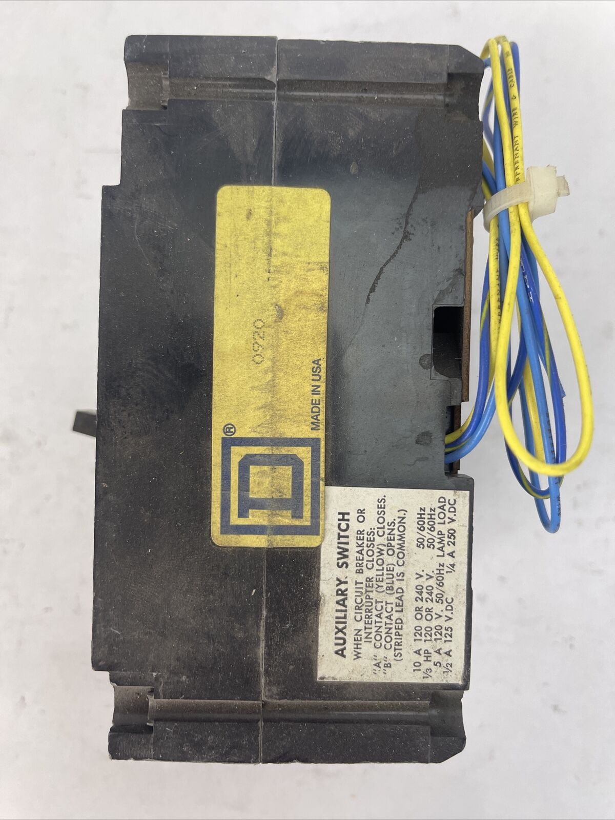 SQUARE D FAL3600712M1212 ADJ. INST. TRIP CIRCUIT BREAKER 7A 600VAC SER2 18-70AMP