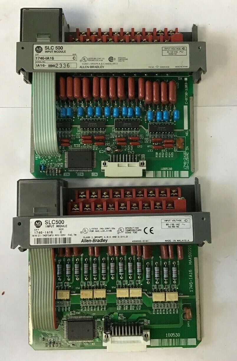 ALLEN BRADLEY SLC500 1746-IA16 INPUT MODULE SER.C 132VAC 50/60HZ***LOTOF2***