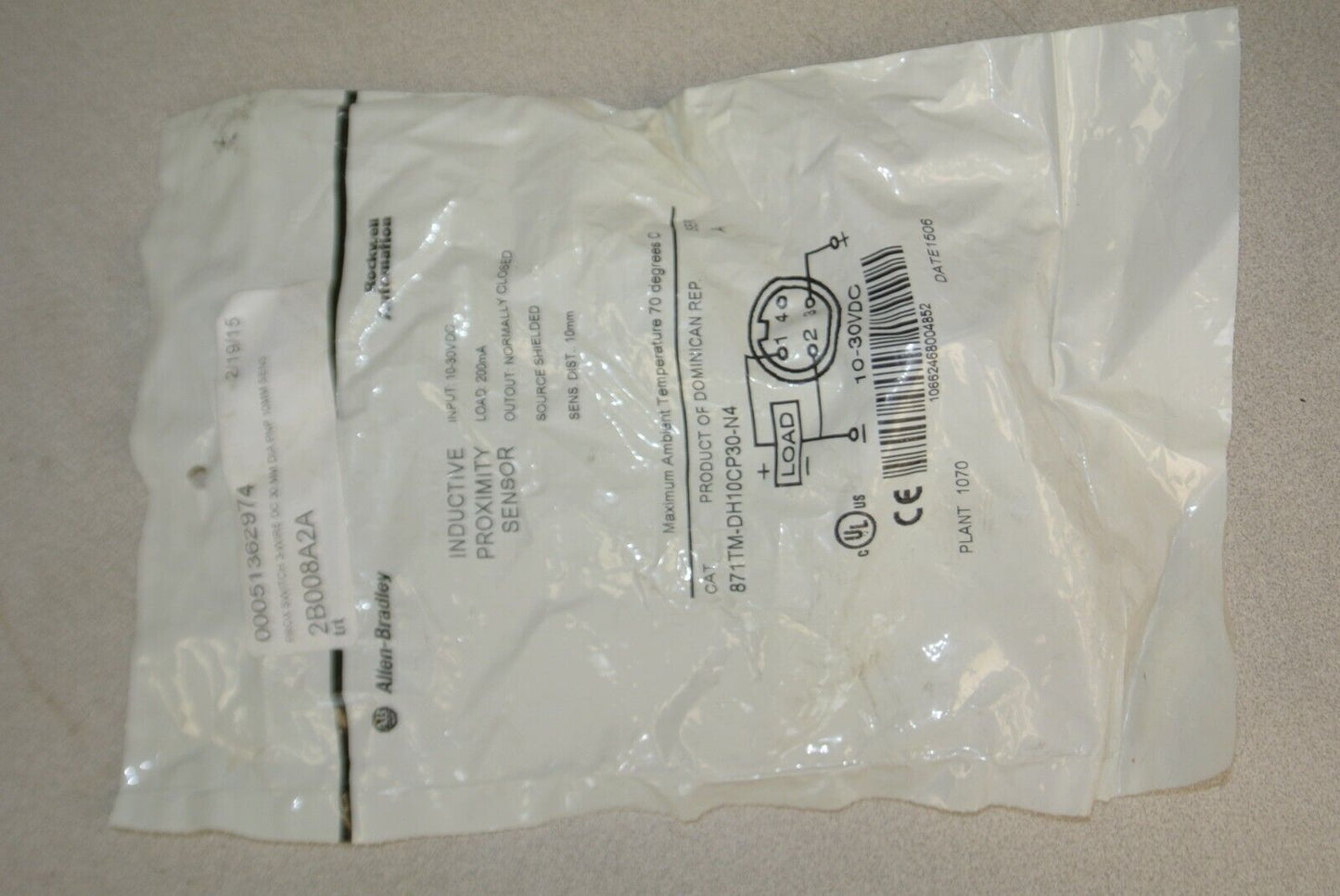 ALLEN-BRADLEY 871TM-DH10CP30-N4 INDUCTIVE PROXIMITY SENSOR / NEW SURPLUS