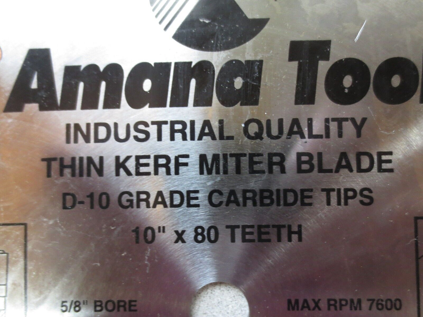 AMANA 610800-TS(C) THIN KERF MITER BLADE 10" 80T TC GRIND D-10 CARBIDE TIP - NEW