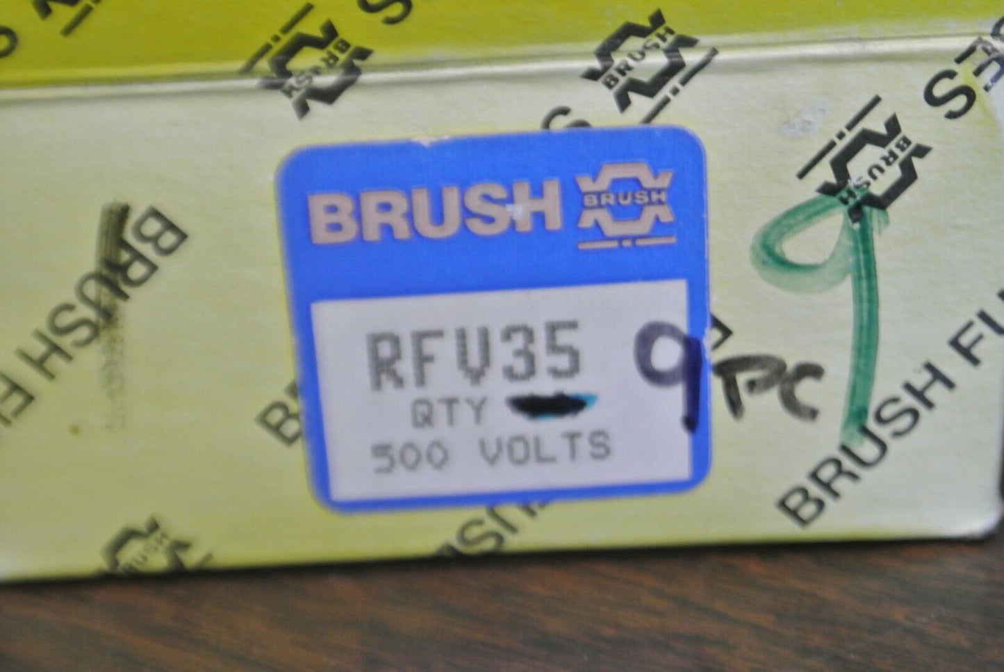 LOT of 9 / BRUSH RFV35 SEMICONDUCTOR / RECTIFIER FUSE / 500V / 35A / NEW SURPLUS