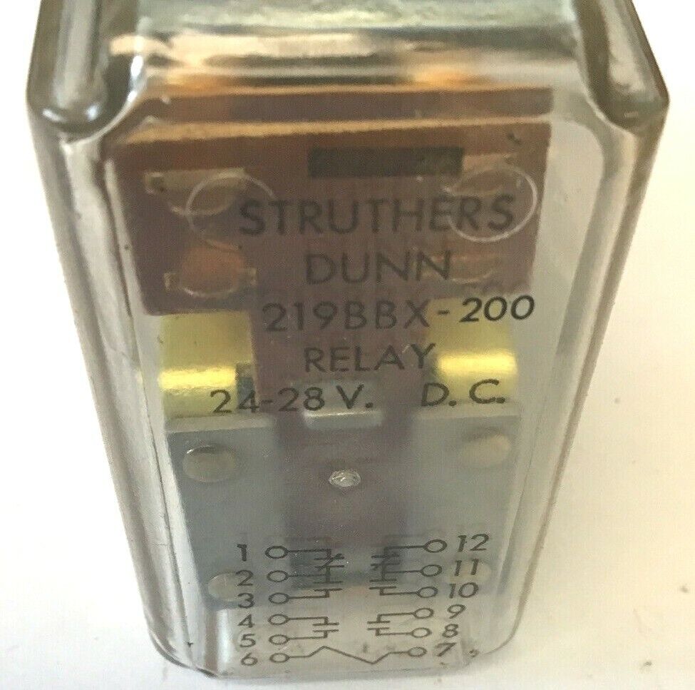STRUTHERS DUNN 219BBX-200 RELAY 24-28VDC 2N.O.