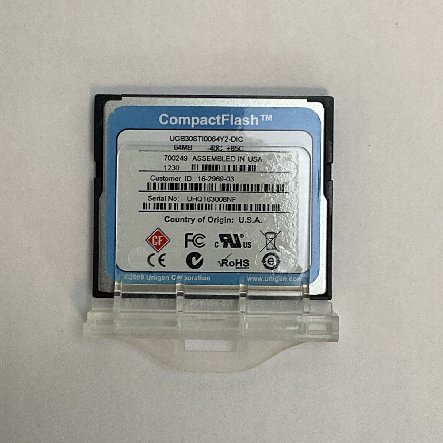 ALLEN BRADLEY 1783-MCF SER A DIR/VER 10000016538/05 COMPACT FLASH CARD STRATIX