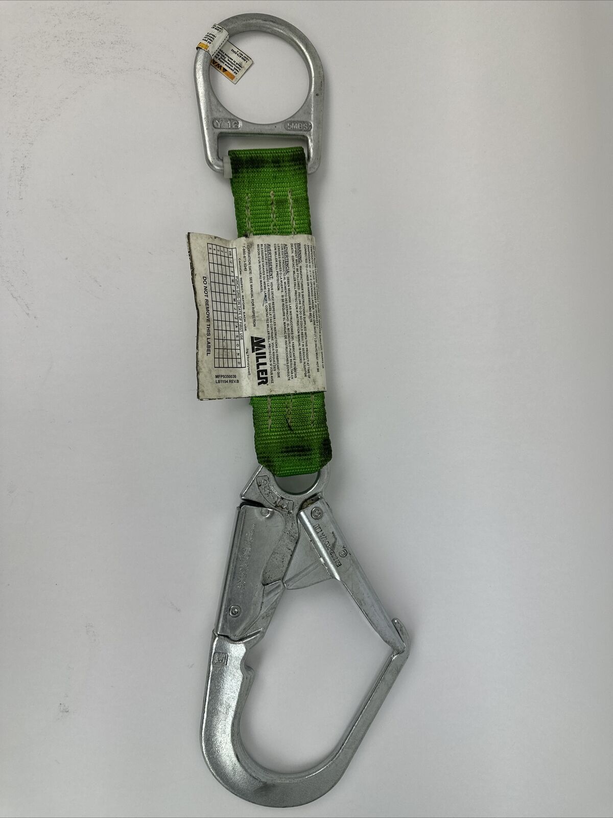 MILLER 480/19INGN LANYARD 19IN 400LBS HOOK ANCHOR POLYESTER