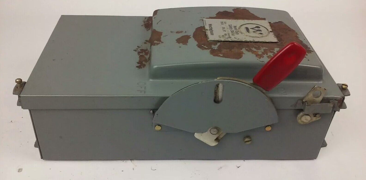 WESTINGHOUSE JHU222 H.D. SAFETY SWITCH NON FUSIBLE, 2PH, 60A, 240V/250DC,NEW JHU