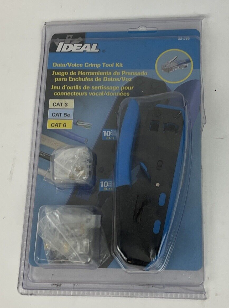 IDEAL 33-396 DATA/VOICE CRIMP TOOL KIT PACKAGED OPEN