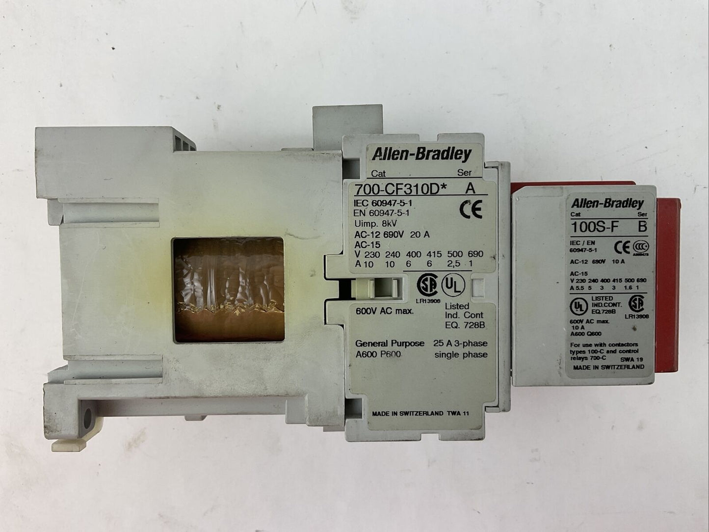 ALLEN BRADLEY 700S-CF620DJC COIL 24VDC 700-CF310D* 600VAC 25A SER A 100S-F SER B