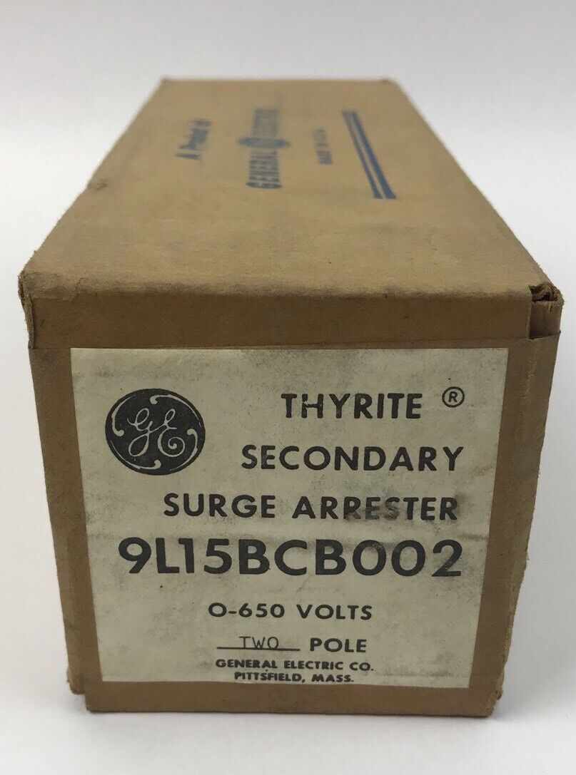 GE 9L15BCB002 THYRITE SECONDARY SURGE ARRESTER, 0-650 VOLTS, 2 POLE *NEW*